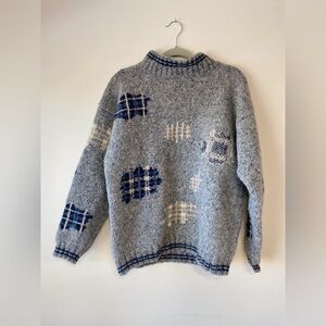 Vintage Wool Eddie Bauer Patchwork Sweater